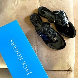 Jack Rogers Jelly Sandals Size 8 Black